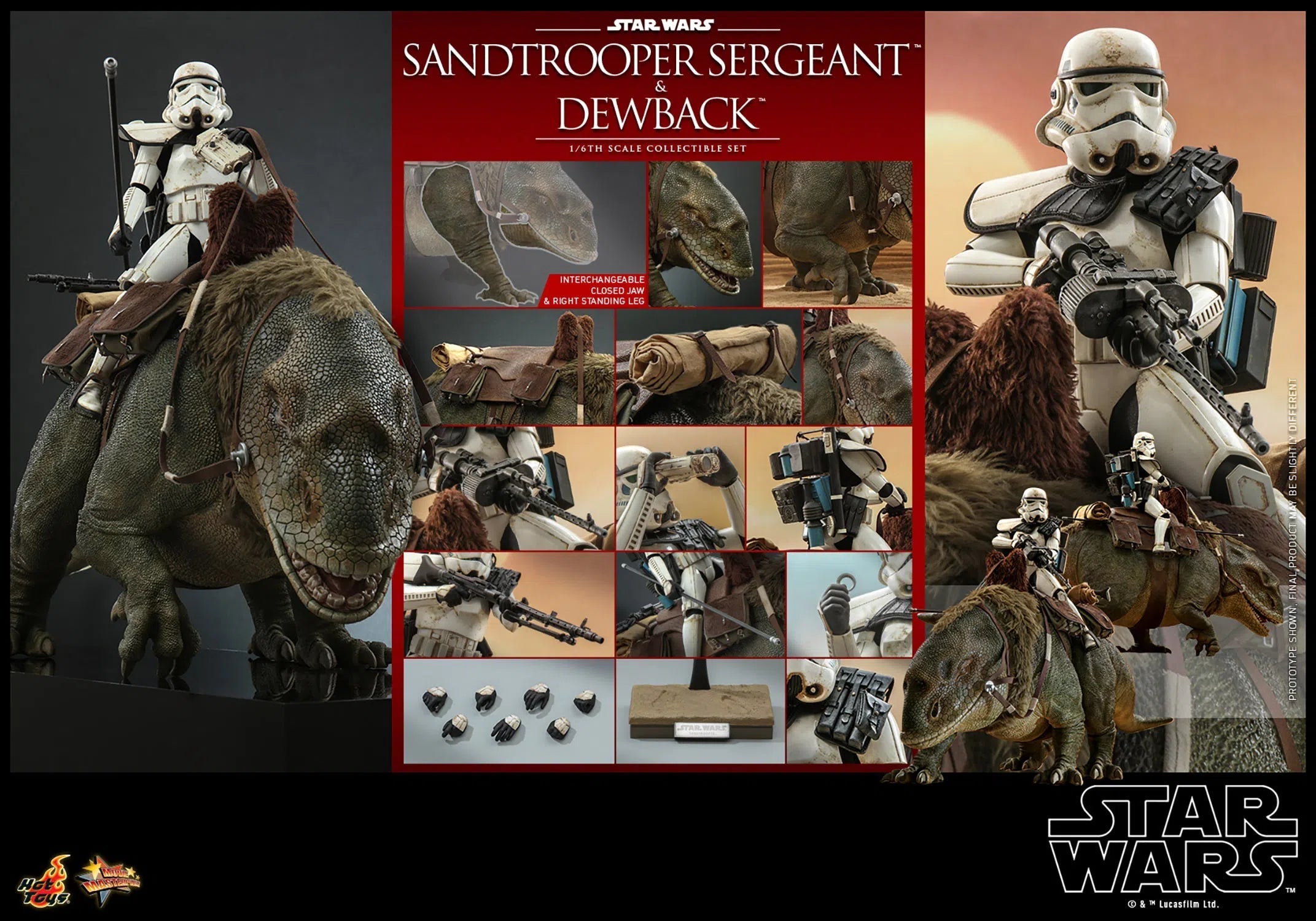 Dewback Deluxe & Sandtrooper Sergeant: Star Wars: A New Hope Hot Toys