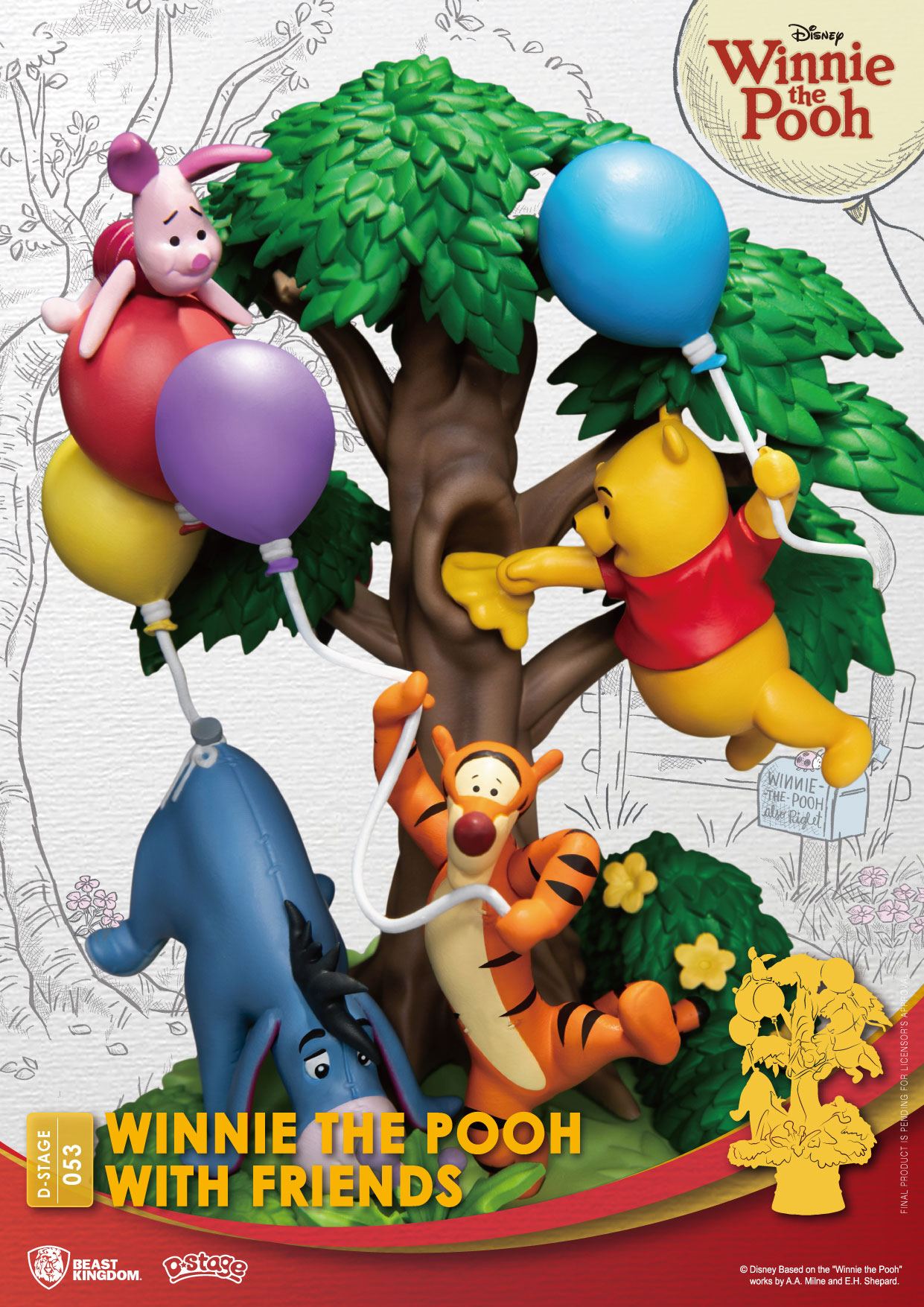 Disney D-Stage PVC Diorama Winnie The Pooh With Friends 16 cm - Beast Kingdom Toys Dioramas
