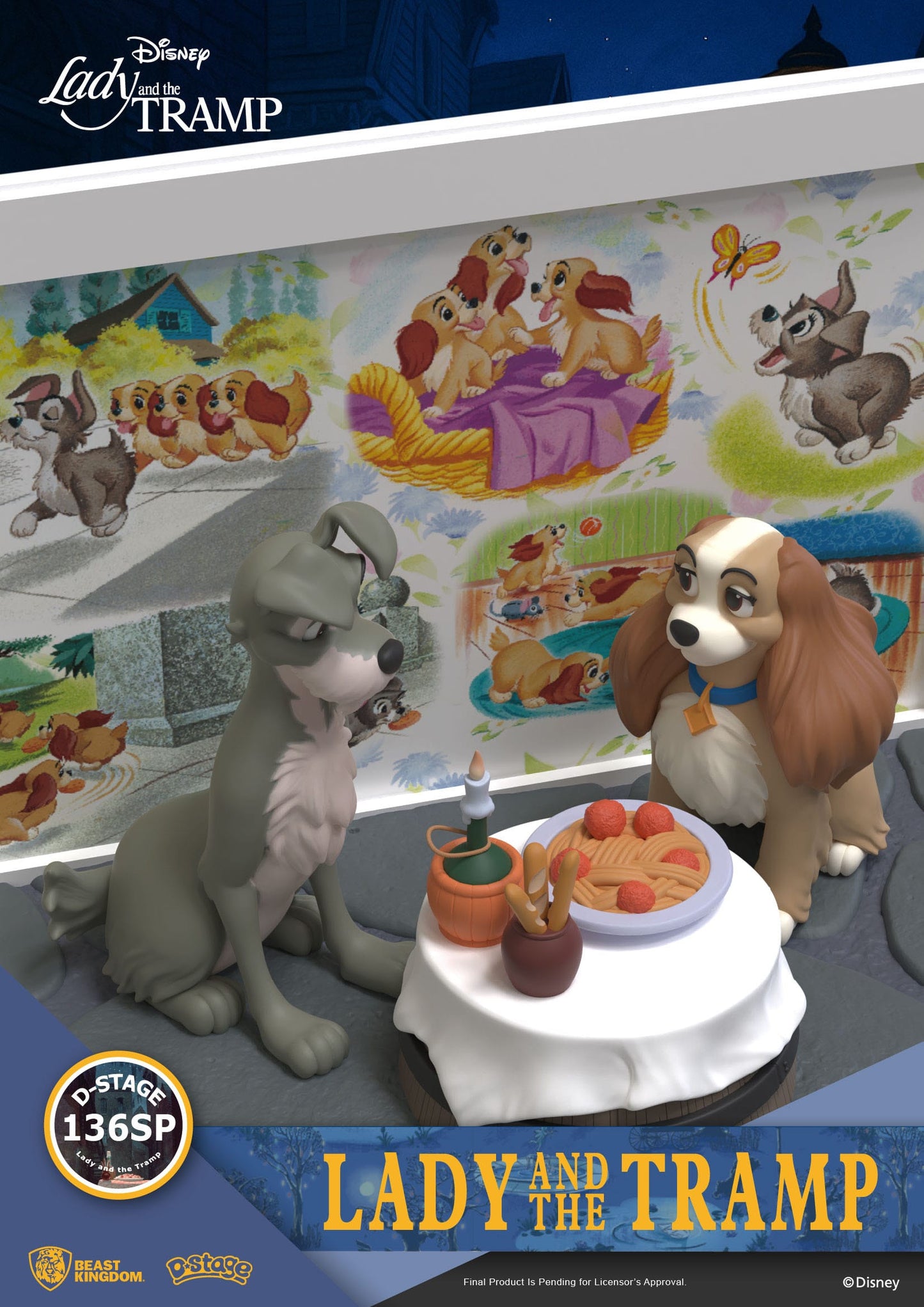 Disney: Lady and the Tramp: D-Stage Statue: 12cm - Beast Kingdom Toys Statue