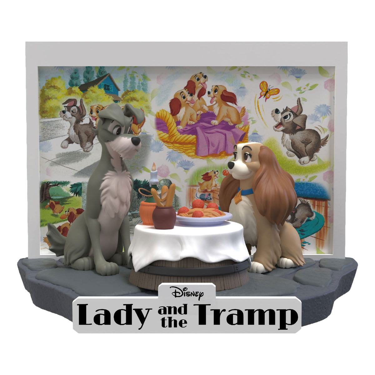 Disney: Lady and the Tramp: D-Stage Statue - Beast Kingdom Toys Statues