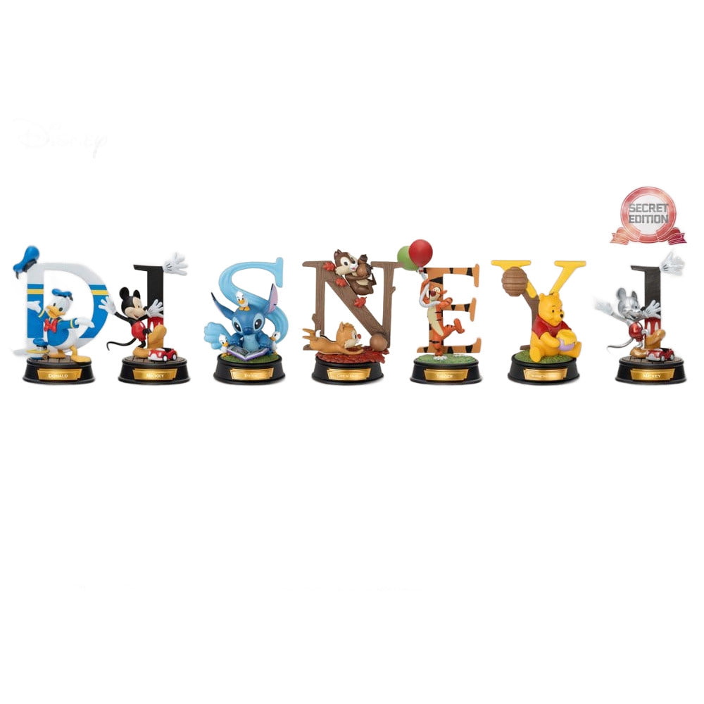 Disney Mini Diorama Stage Statues 6-pack Alphabet Art - Beast Kingdom Toys Dioramas
