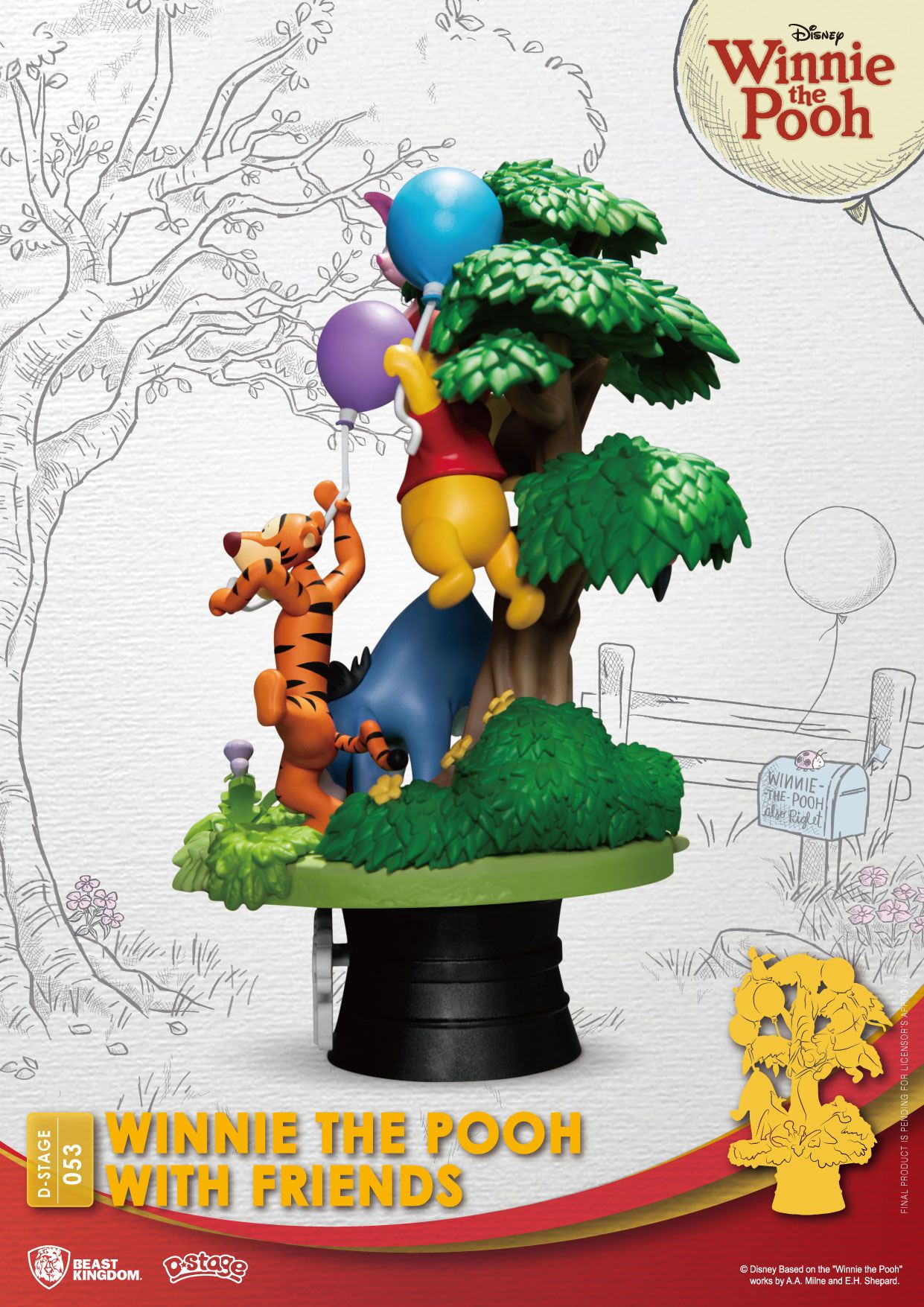 Disney: Winnie The Pooh With Friends: D-Stage Diorama - Beast Kingdom Toys Statue