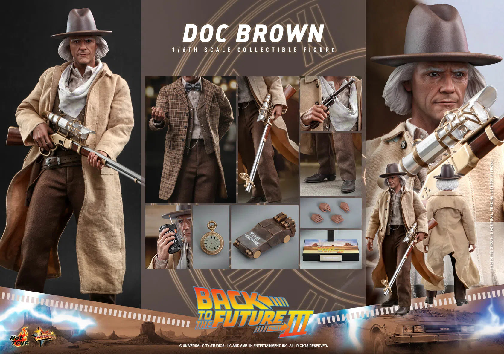 Doc Brown: Back To The Future Part III: MMS617 Hot Toys