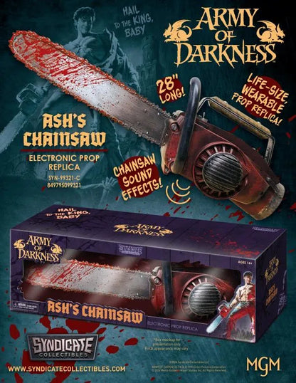 Evil Dead: Army Of Darkness: Ash's Chainsaw: With Sound: Life Size Syndicate Collectibles