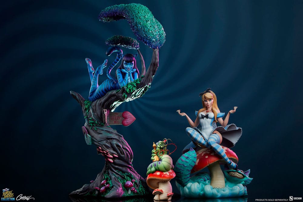 Fairytale Fantasies Collection: Lady Cheshire Cat (Deluxe Edition): Statue - Sideshow Collectibles Statue
