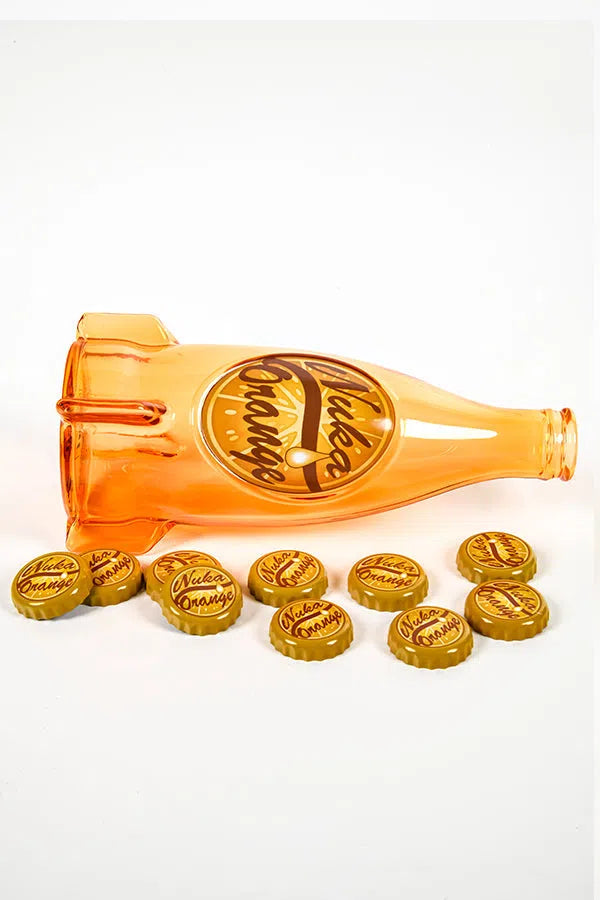 Fallout: Nuka Cola Orange Glass Bottle & Caps DPI