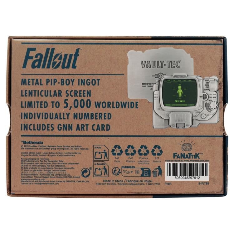 Fallout Pip-Boy Limited Edition Lenticular Ingot - FaNaTtiK Collectible Ingot