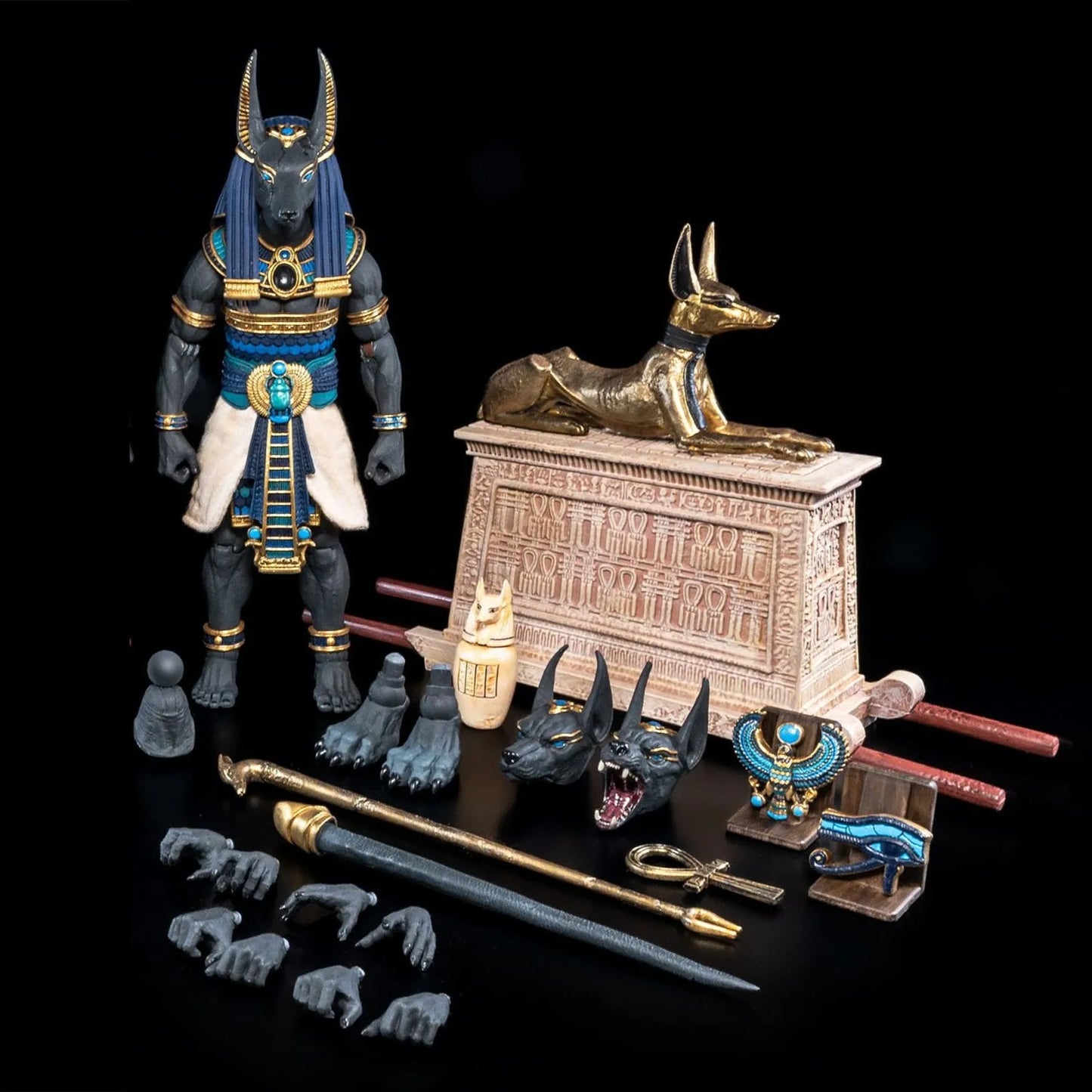 Figura Obscura: Anubis (Black and Blue Ver): Action Figure Four Horsemen