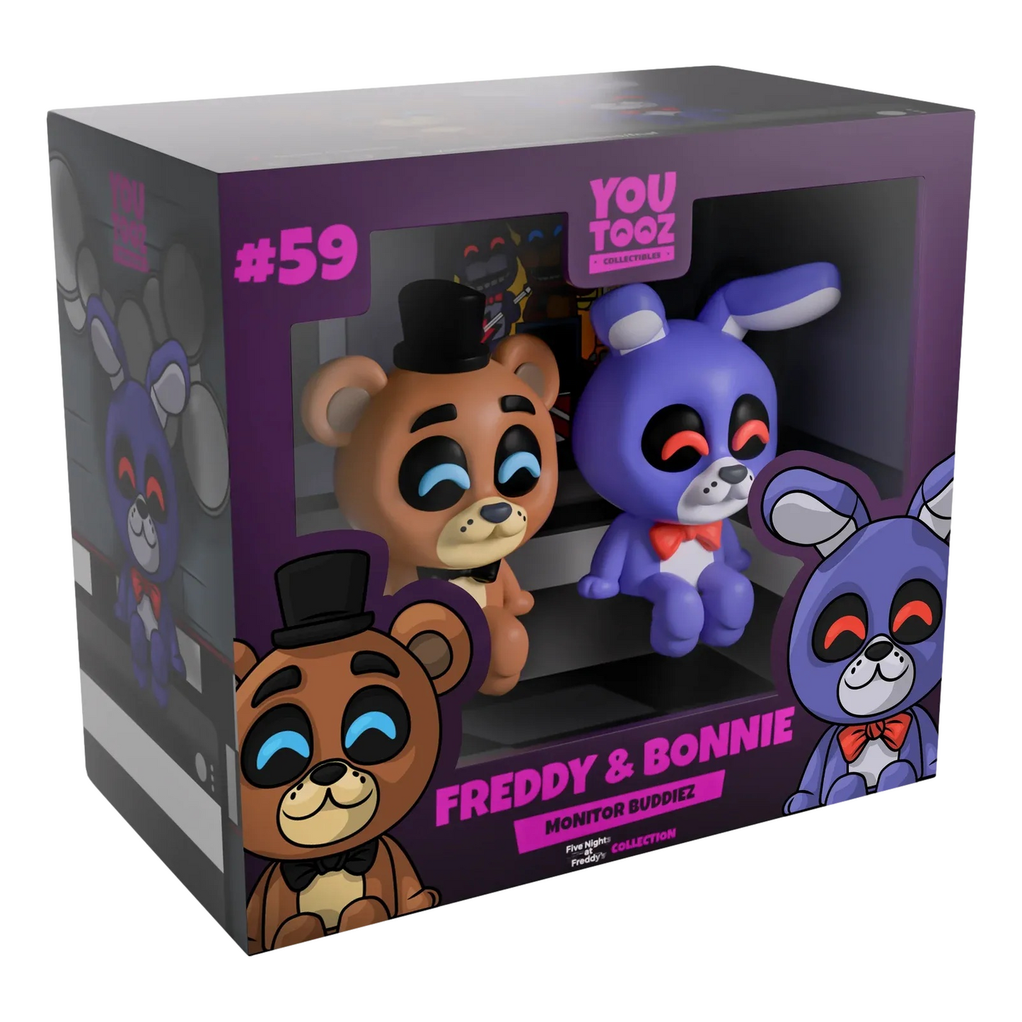 Five Nights at Freddy's: Freddy & Bonnie Monitor Buddiez: Vinyl Figures: YouTooz by YouTooz – Vinyl Figure, [scale], UK stockist Planet Action Figures
