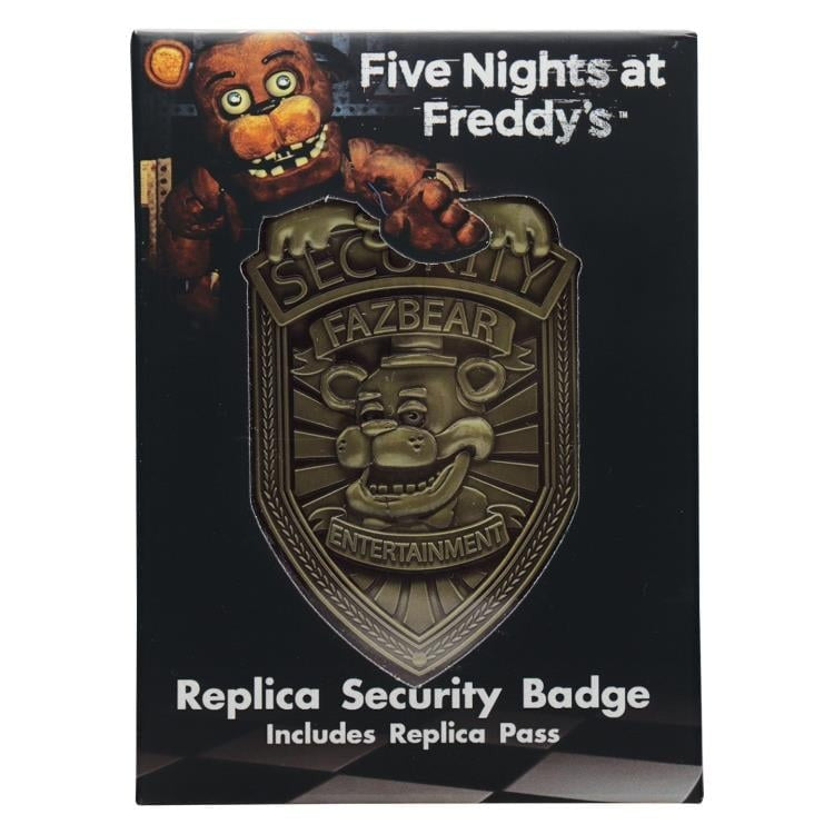 Five Nights at Freddy's Security Badge Antique Brass Edition Replica - FaNaTtiK Desktop Collectible