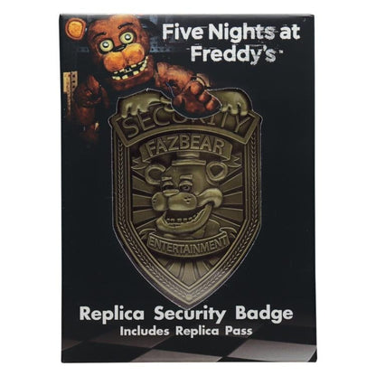 Five Nights at Freddy's Security Badge Antique Brass Edition Replica - FaNaTtiK Desktop Collectible