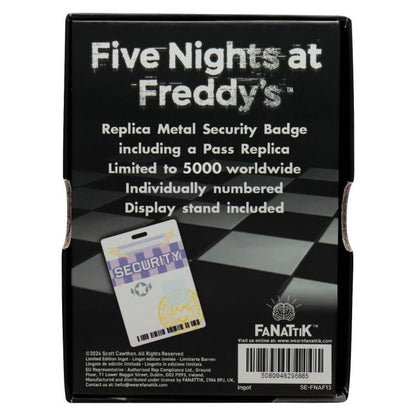 Five Nights at Freddy's Security Badge Antique Brass Edition Replica - FaNaTtiK Desktop Collectible