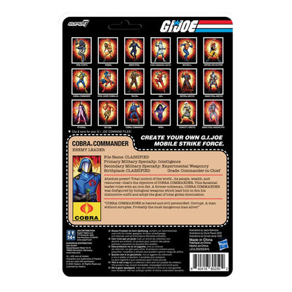 GI Joe ReAction+ Action Figure Wave 06 Cobra Commander (Movie, Black Cape) - Super7 Action Figures