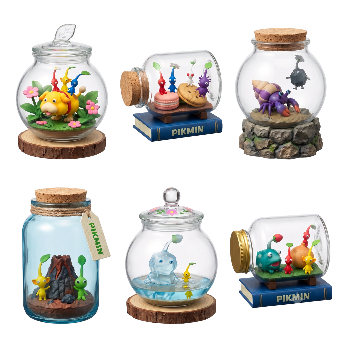 Pikmin Mini Figures 6 cm Terrarium Collection 2 Display Box Qty 6 - Re-Ment Blind Boxes