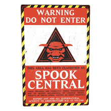 Ghostbusters Metal Sign Spook Central - Trick Or Treat Studios Tin Signs