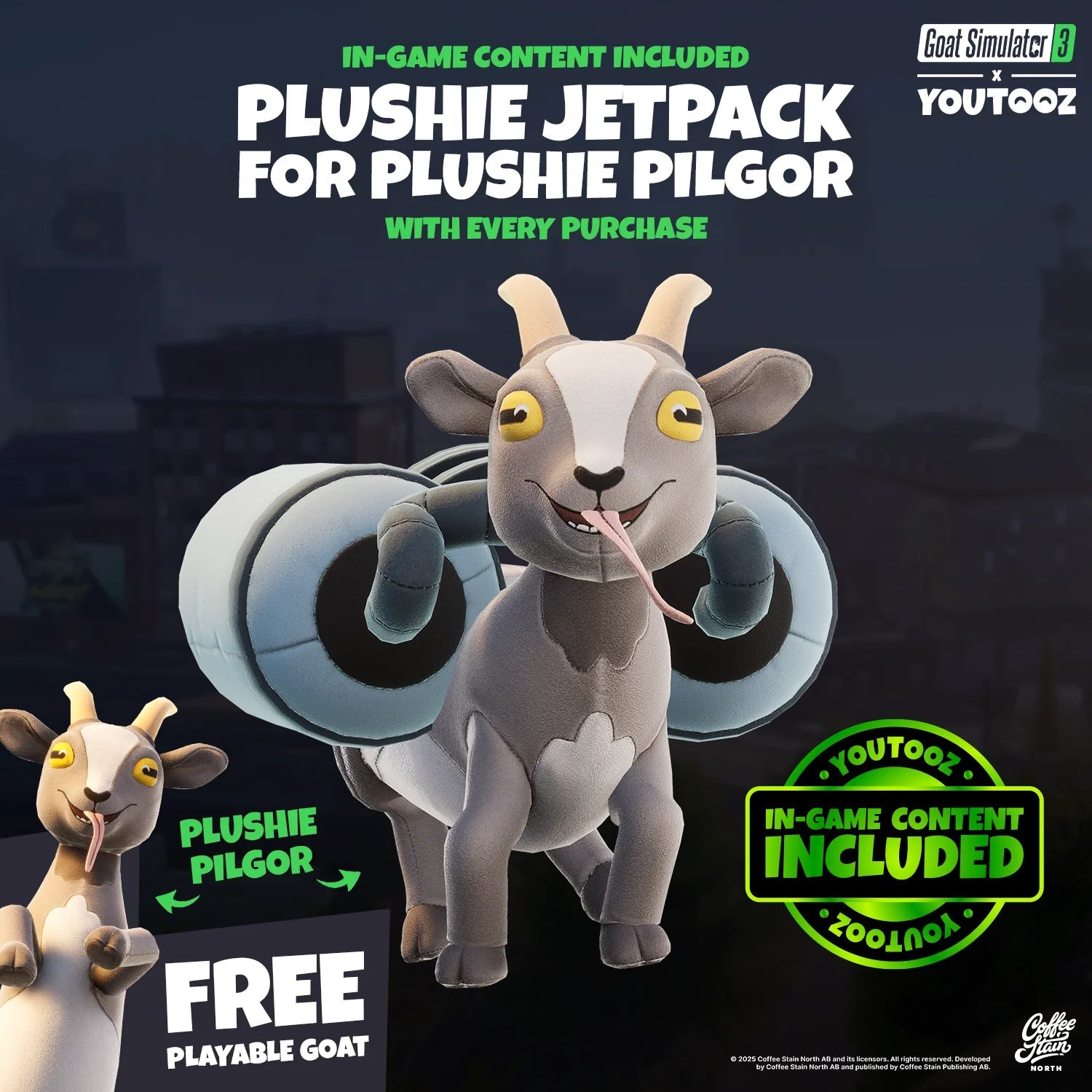 Goat Simulator: Goat Plush: 9" - YouTooz Plush