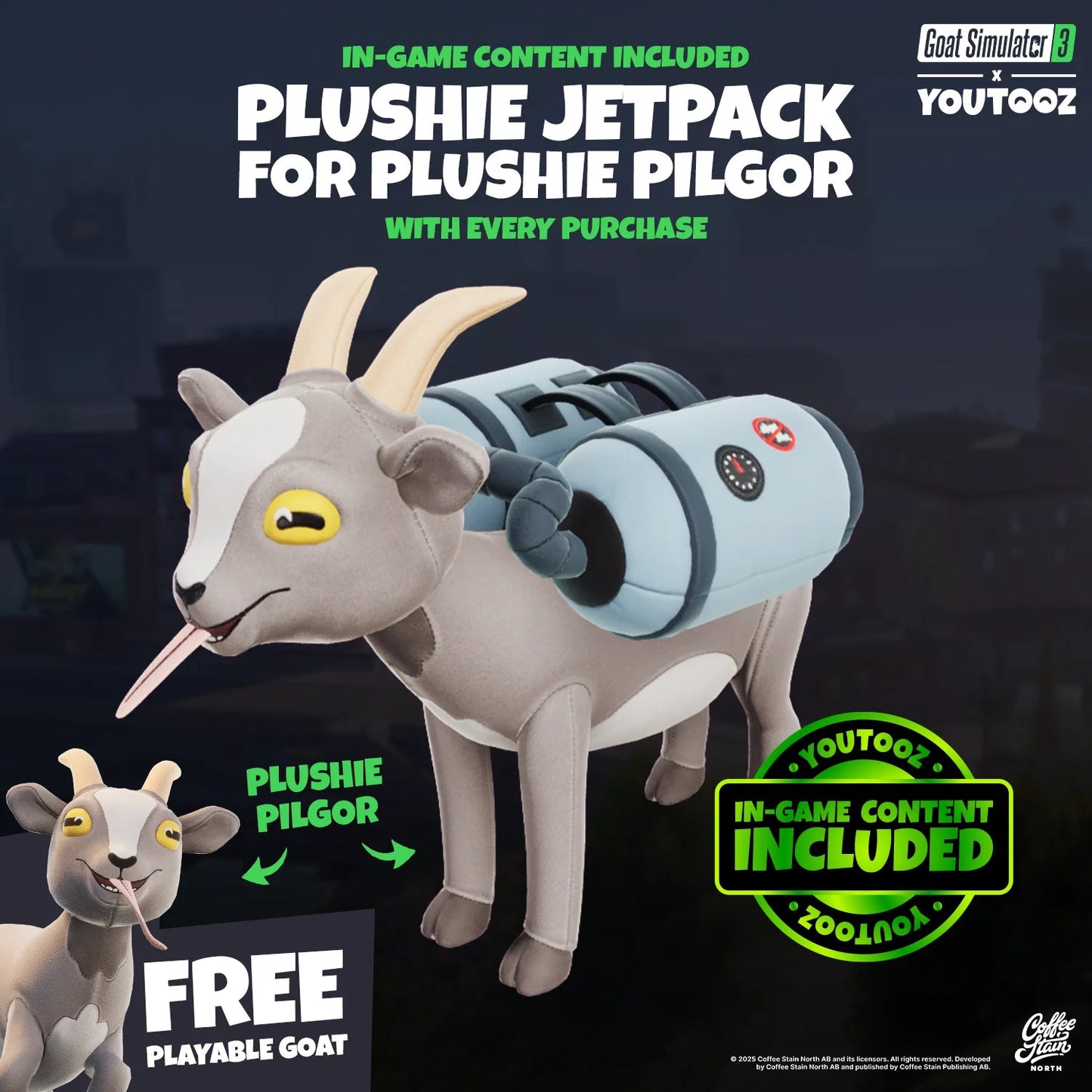 Goat Simulator: Goat Plush: 9" - YouTooz Plush
