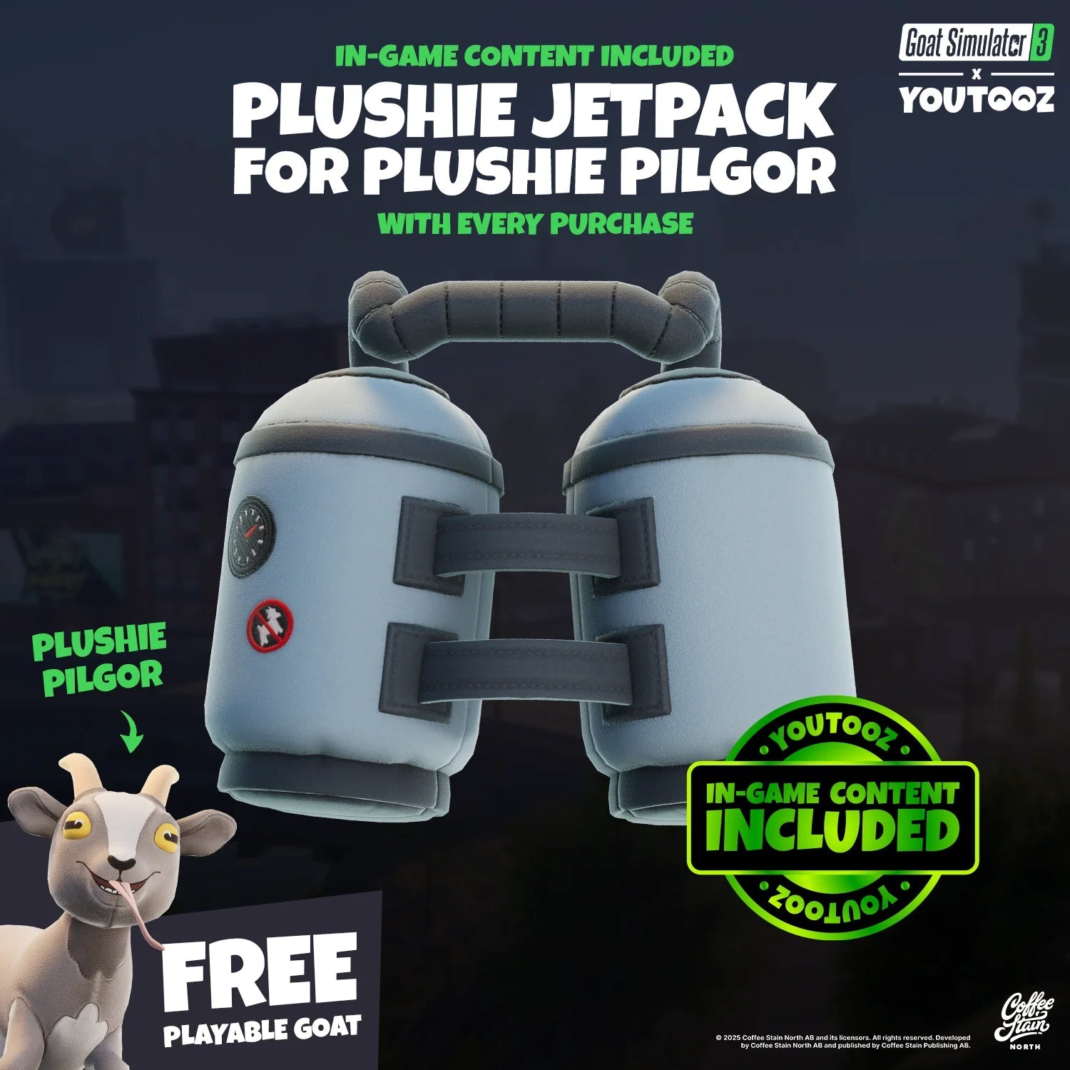 Goat Simulator: Goat Plush: 9" - YouTooz Plush