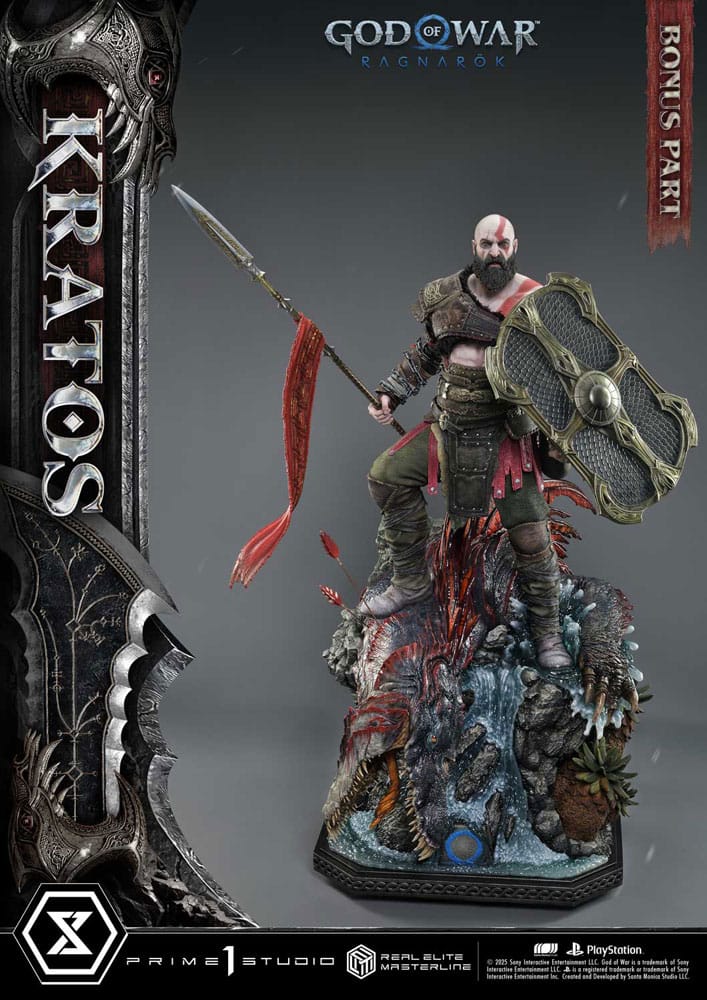 God of War: Ragnarok Real Elite Masterline Series Statue 1/3 Kratos Ultimate Bonus Version 95 cm - Prime 1 Studio Statues