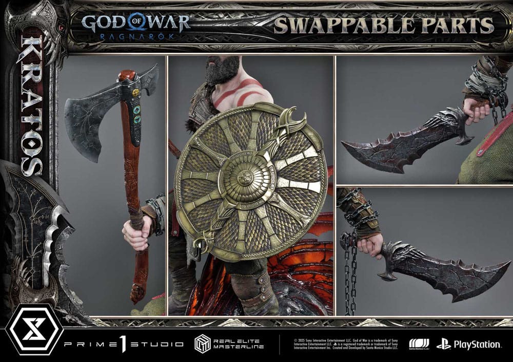 God of War: Ragnarok Real Elite Masterline Series Statue 1/3 Kratos Ultimate Version 95 cm - Prime 1 Studio Statues