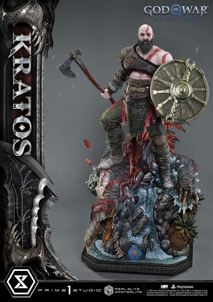 God of War: Ragnarok Real Elite Masterline Series Statue 1/3 Kratos Ultimate Version 95 cm - Prime 1 Studio Statues