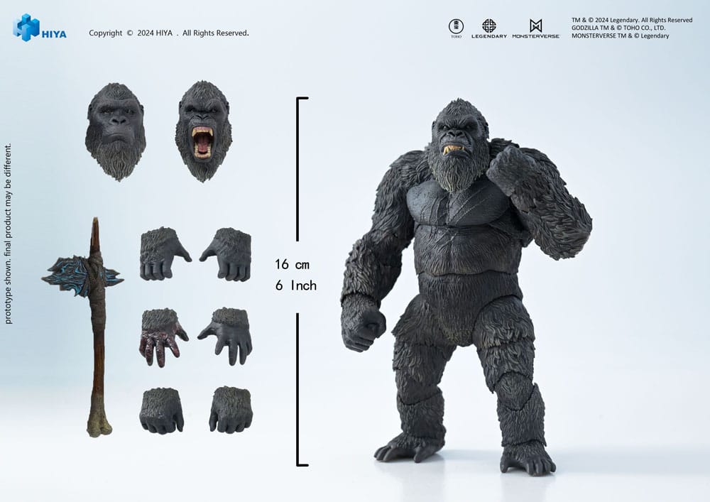 Godzilla x Kong: The New Empire: Kong: Exquisite Basic: Action Figure - Hiya Toys Action Figure