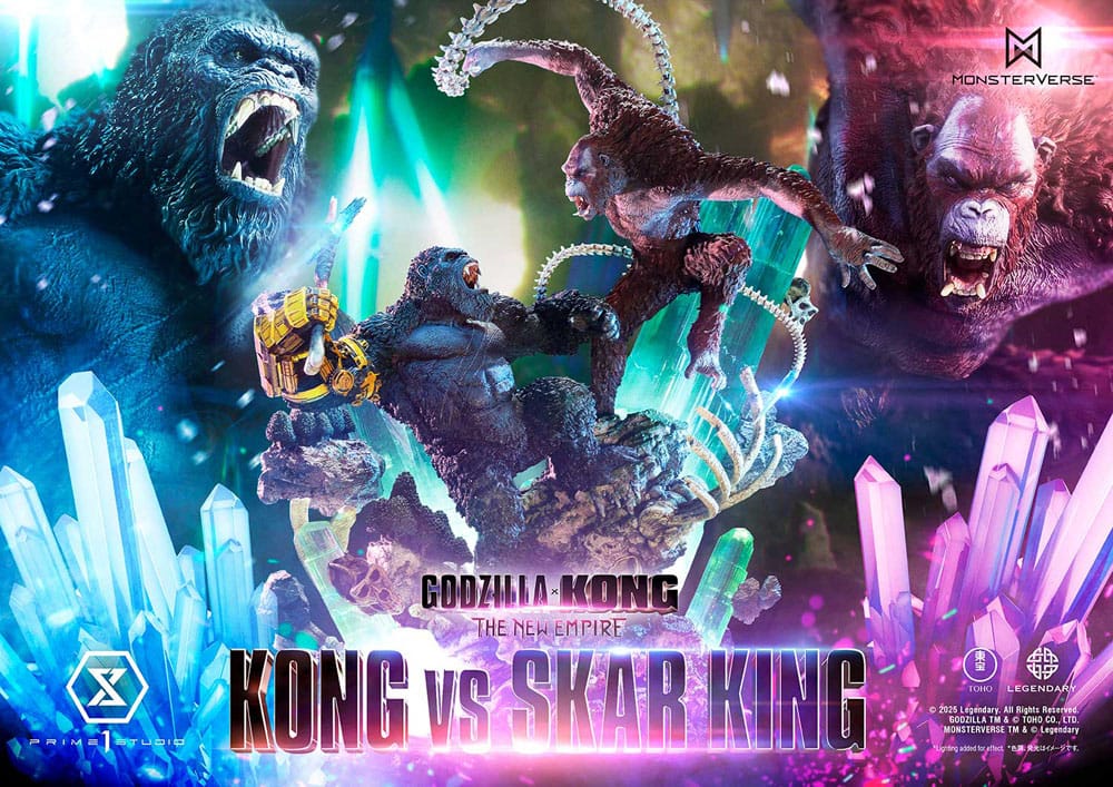 Godzilla x Kong: The New Empire Ultimate Diorama Masterline Series Statue Kong vs Skar King Bonus Version 104 cm - Prime 1 Studio Statues