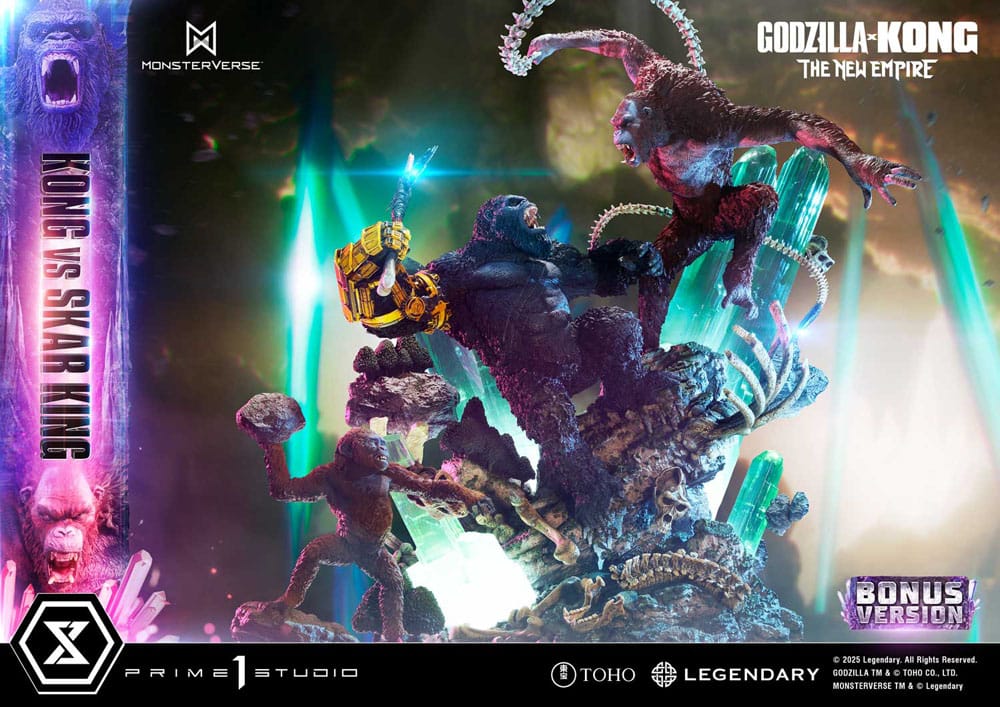 Godzilla x Kong: The New Empire Ultimate Diorama Masterline Series Statue Kong vs Skar King Bonus Version 104 cm - Prime 1 Studio Statues