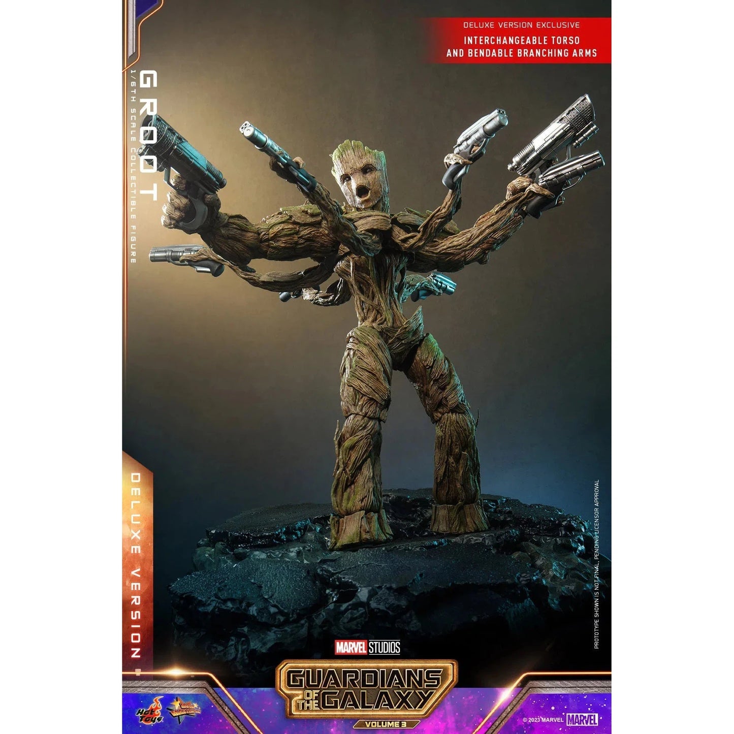 Groot: Deluxe: Guardians Of The Galaxy Vol.3: Marvel - Hot Toys Action Figure