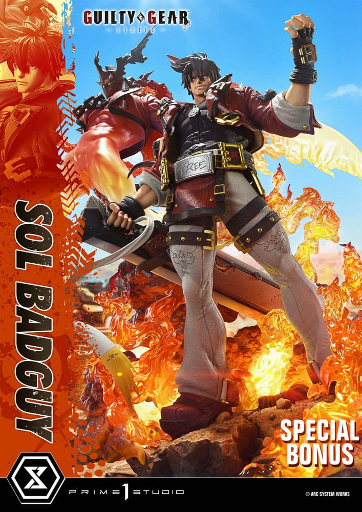 Guilty Gear Strive Ultimate Premium Masterline Series Statue 1/4 Sol Badguy Bonus Version 82 cm - Prime 1 Studio Statue