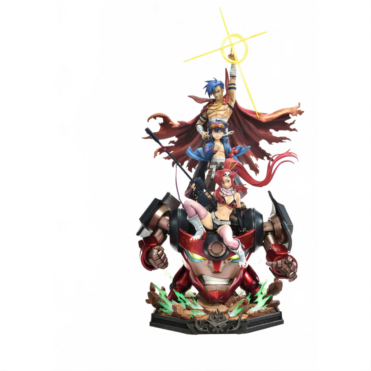 Gurren Lagann Ultimate Premium Masterline Series Statue 1/4 Kamina, Simon & Yoko with Lagann 97 cm - Prime 1 Studio Statues
