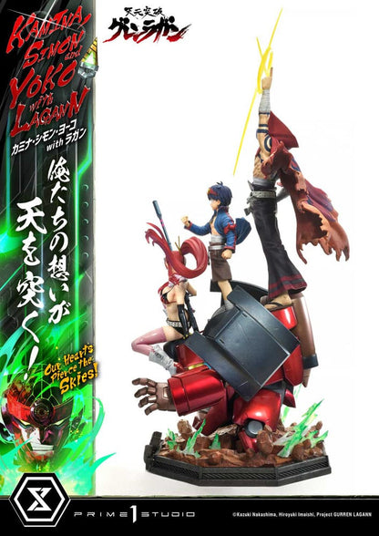 Gurren Lagann Ultimate Premium Masterline Series Statue 1/4 Kamina, Simon & Yoko with Lagann Deluxe Bonus Version 9 - Prime 1 Studio Statues