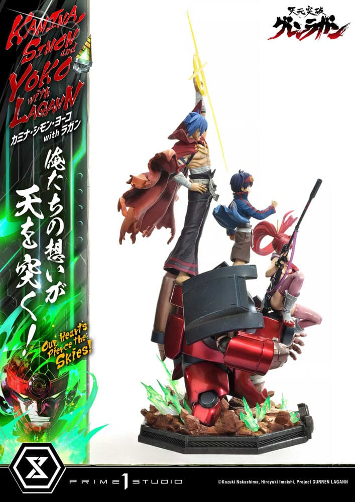 Gurren Lagann Ultimate Premium Masterline Series Statue 1/4 Kamina, Simon & Yoko with Lagann Deluxe Bonus Version 9 - Prime 1 Studio Statues