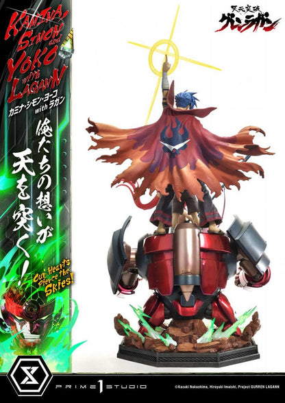 Gurren Lagann Ultimate Premium Masterline Series Statue 1/4 Kamina, Simon & Yoko with Lagann Deluxe Version 9 - Prime 1 Studio Statues