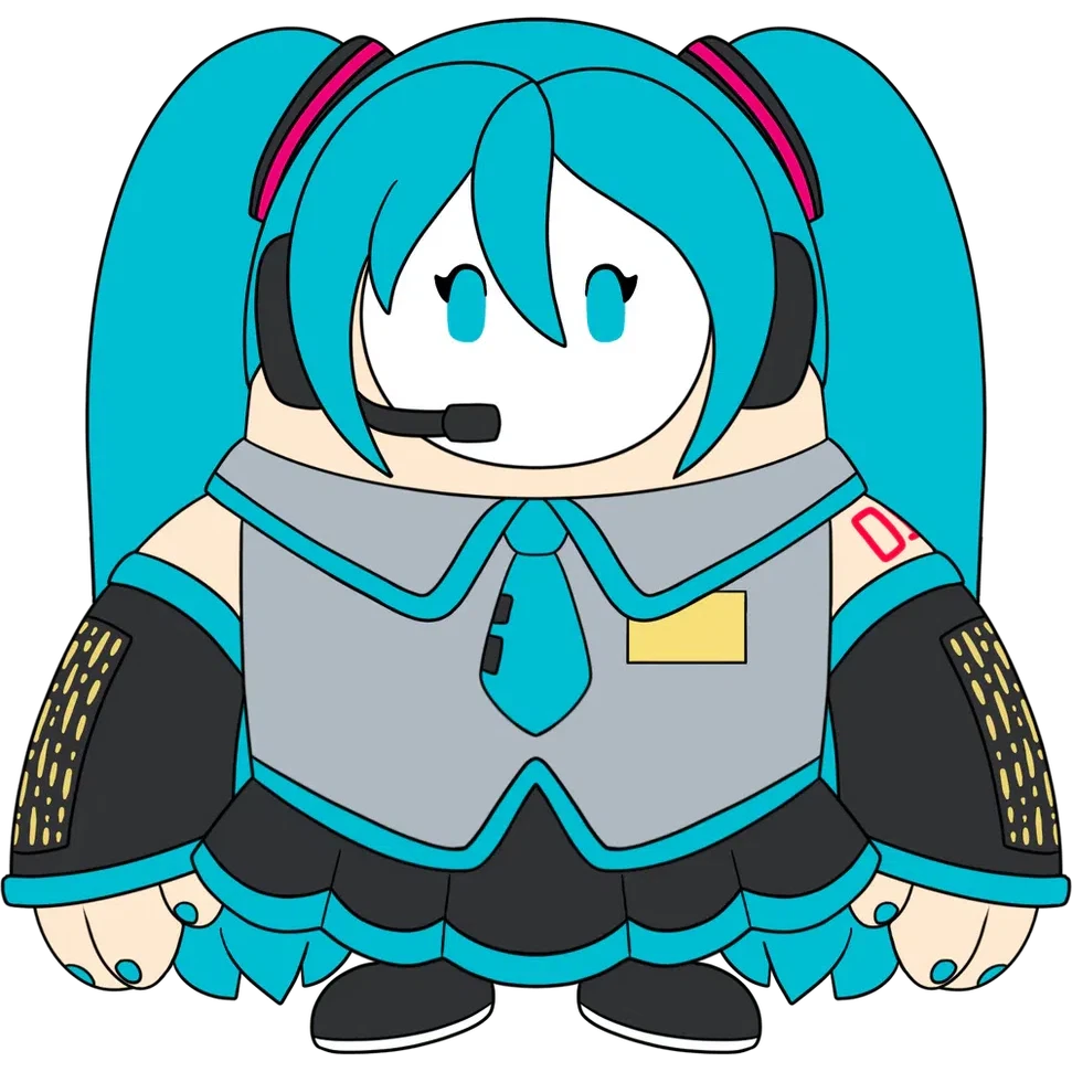 Hatsune Miku: Fall Guys Plush: 9": YouTooz YouTooz