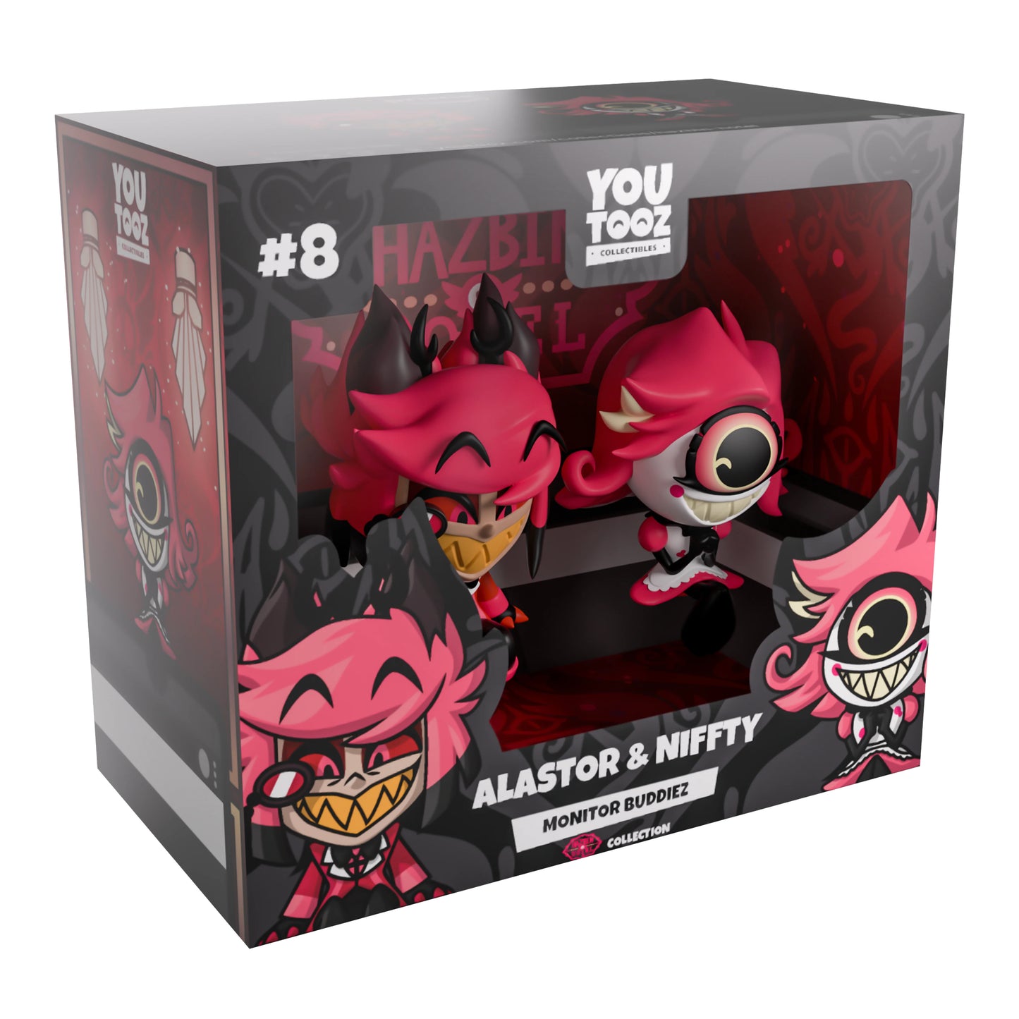 Hazbin Hotel: Alastor and Niffty Monitor Buddiez: Vinyl Figure - YouTooz Vinyl Figure