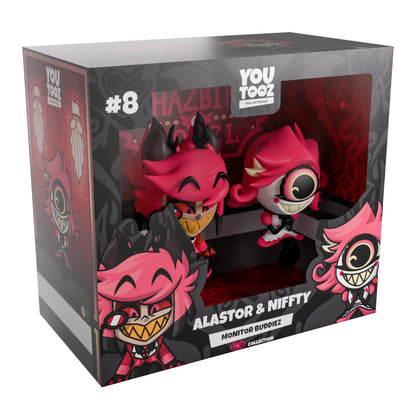 Hazbin Hotel: Alastor and Niffty Monitor Buddiez: Vinyl Figure - YouTooz Vinyl Figure