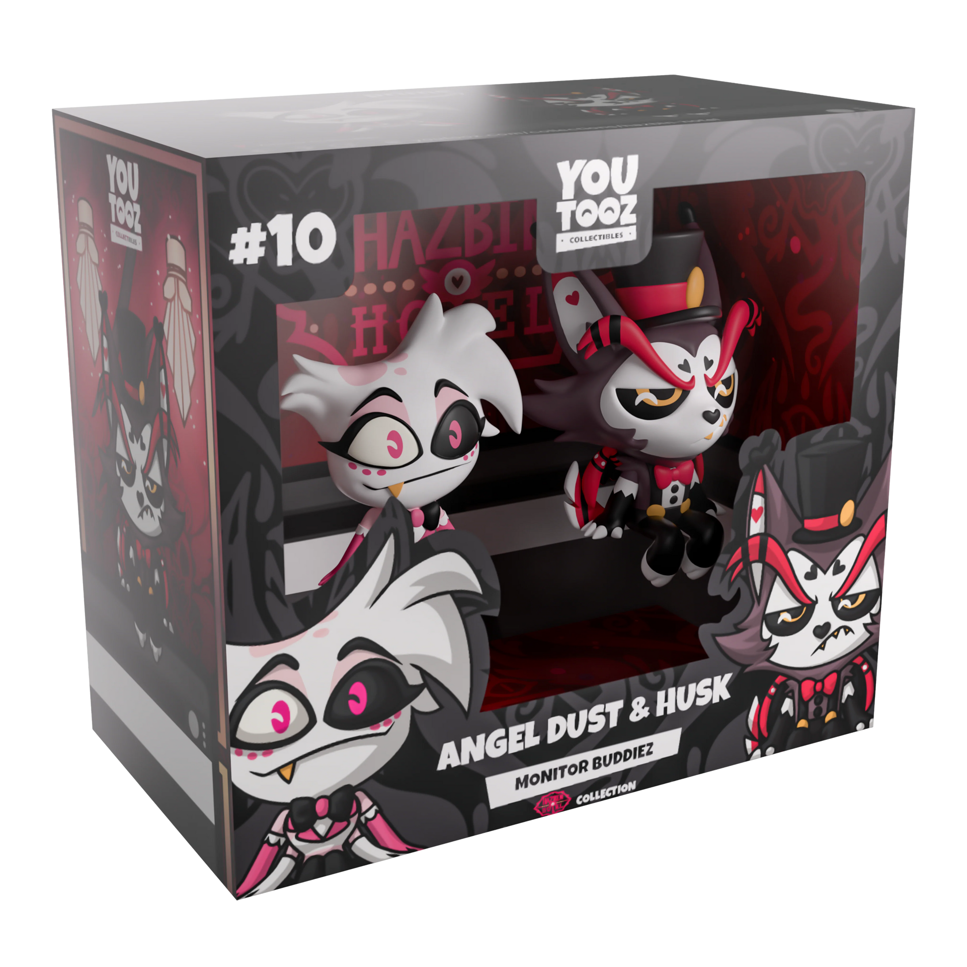 Hazbin Hotel: Angel Dust and Husk Monitor Buddiez: Vinyl Figure: YouTooz by YouTooz – Vinyl Figure, [scale], UK stockist Planet Action Figures