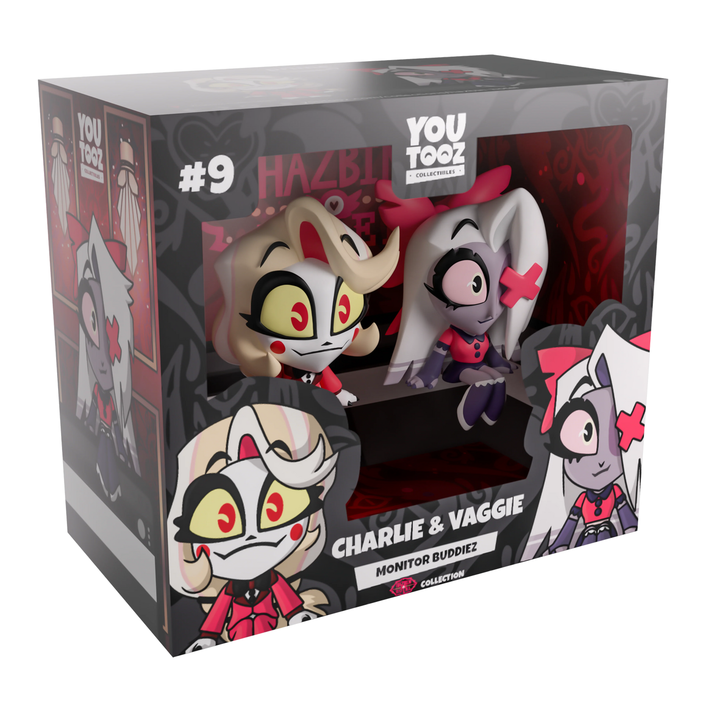 Hazbin Hotel: Charlie and Vaggie Monitor Buddiez: Vinyl Figure: YouTooz by YouTooz – Vinyl Figure, [scale], UK stockist Planet Action Figures