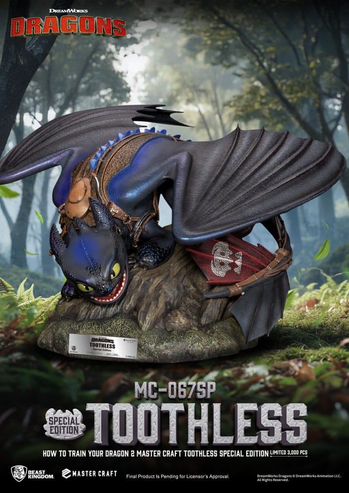 How To Train Your Dragon 2 Master Craft Statue Toothless 3 - Beast Kingdom Toys Statues
