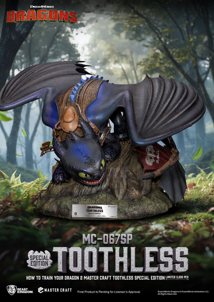 How To Train Your Dragon 2 Master Craft Statue Toothless 3 - Beast Kingdom Toys Statues