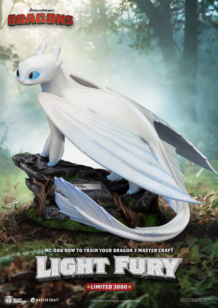How To Train Your Dragon 3 Master Craft Statue Light Fury 29 cm - Beast Kingdom Toys Statues