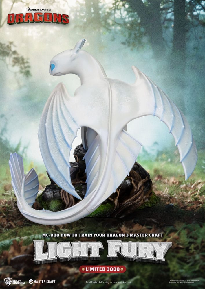 How To Train Your Dragon 3 Master Craft Statue Light Fury 29 cm - Beast Kingdom Toys Statues