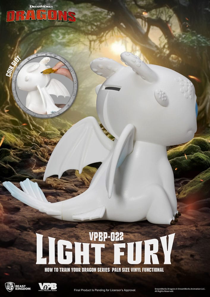 How To Train Your Dragon: Light Fury: Vinyl Piggy Bank - Beast Kingdom Toys Piggy Bank
