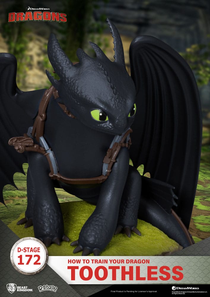 How To Train Your Dragon: Toothless: D-Stage Diorama Statue - Beast Kingdom Toys Statue