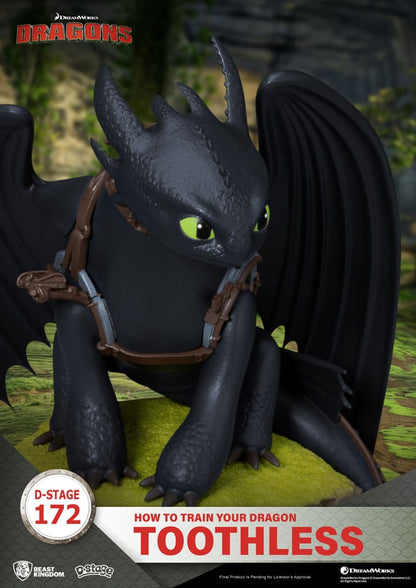 How To Train Your Dragon: Toothless: D-Stage Diorama Statue - Beast Kingdom Toys Statue