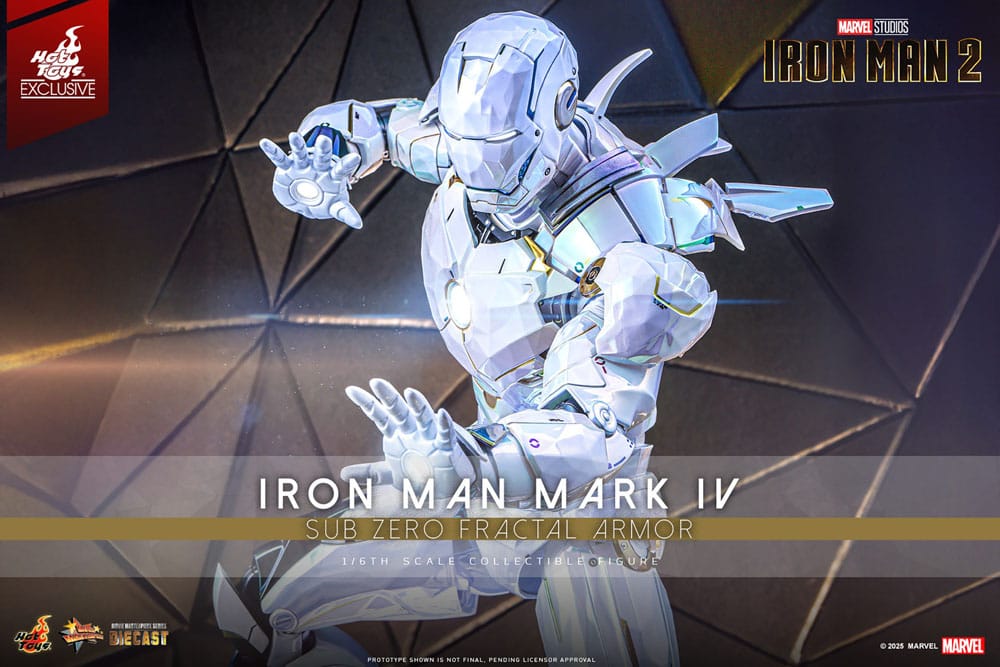 Iron Man 2: Iron Man Mark IV (Sub-Zero Fractal Armor): Hot Toys Exclusive: 1/6 Scale Action Figure - Hot Toys Action Figure