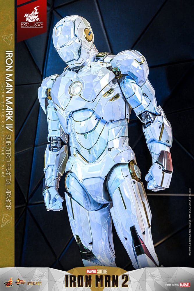 Iron Man 2: Iron Man Mark IV (Sub-Zero Fractal Armor): Hot Toys Exclusive: 1/6 Scale Action Figure - Hot Toys Action Figure