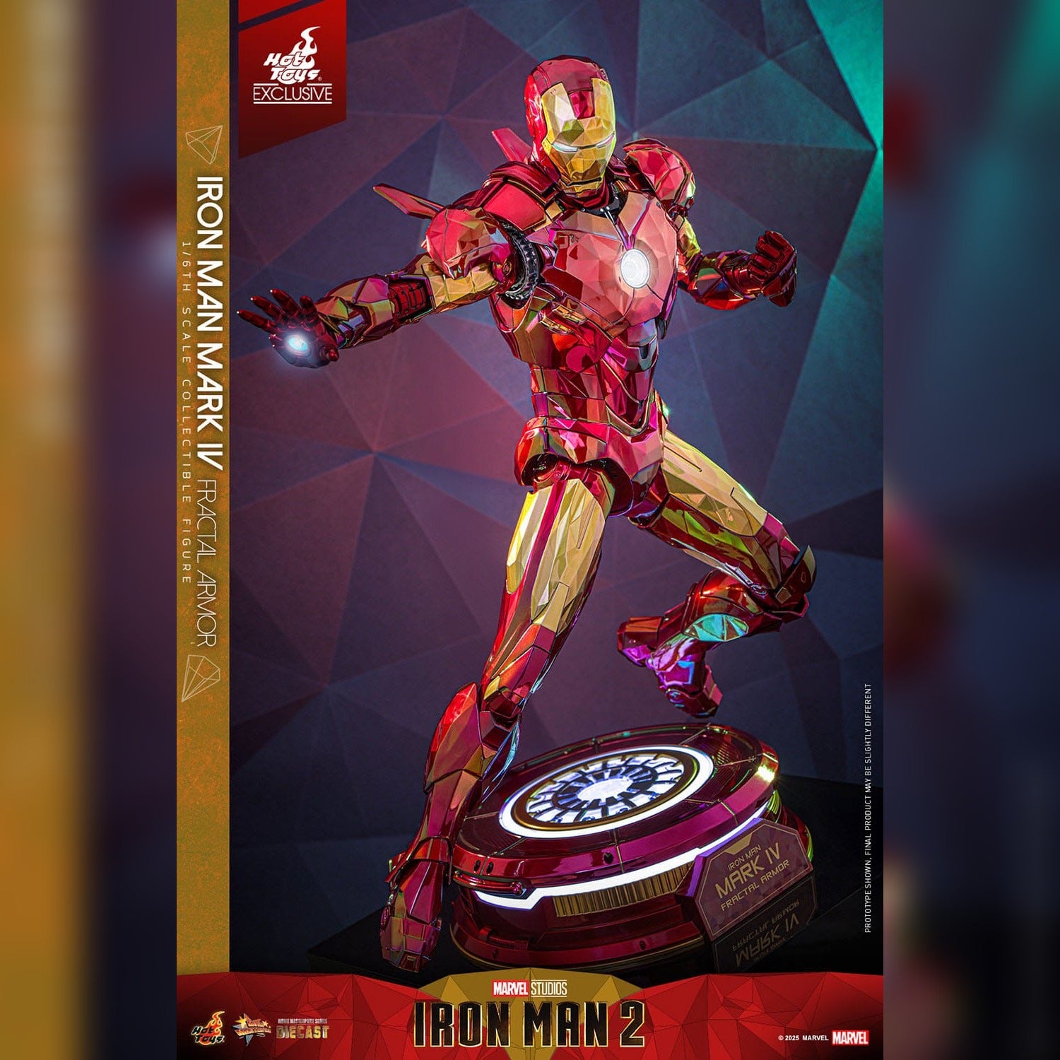 Iron Man 2: Iron Man Mark VI (Fractal Armor): Exclusive: 1/6th Action Figure - Hot Toys Action Figure