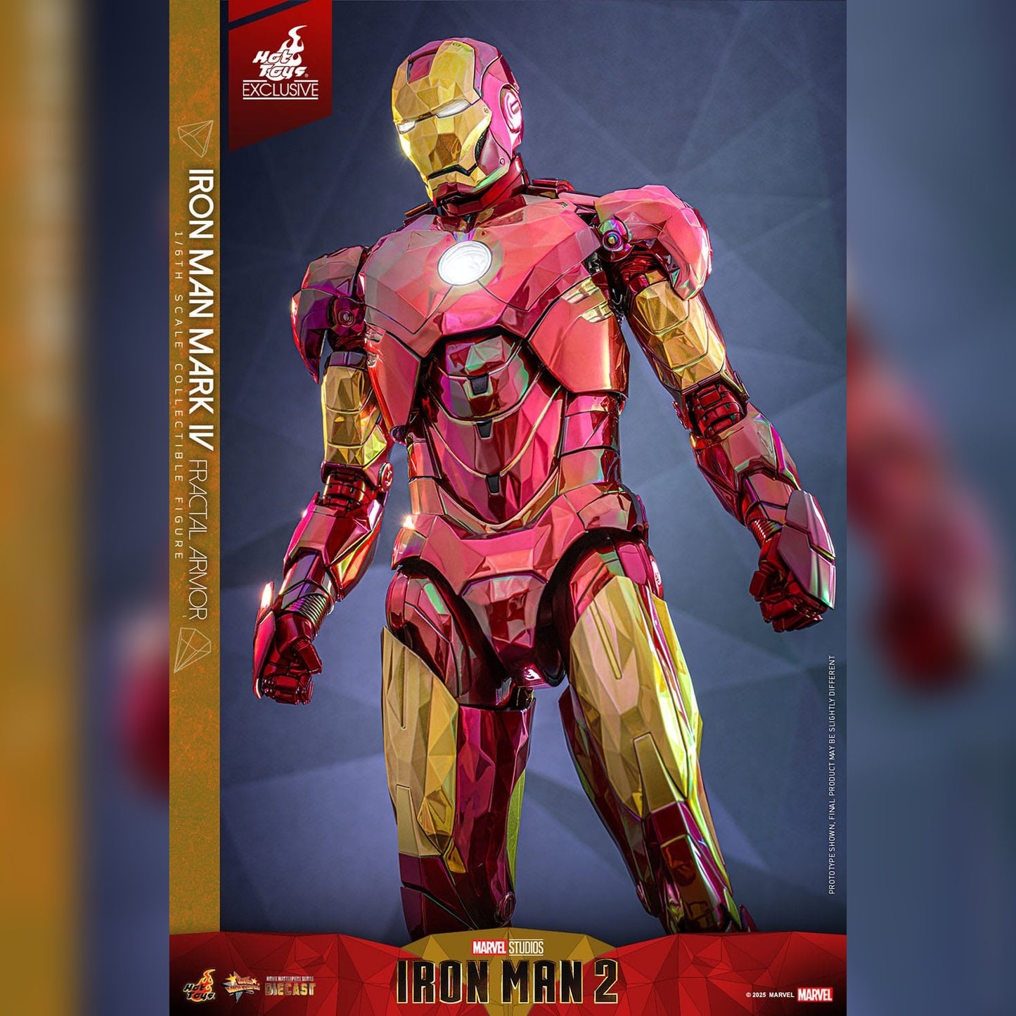 Iron Man 2: Iron Man Mark VI (Fractal Armor): Exclusive: 1/6th Action Figure - Hot Toys Action Figure